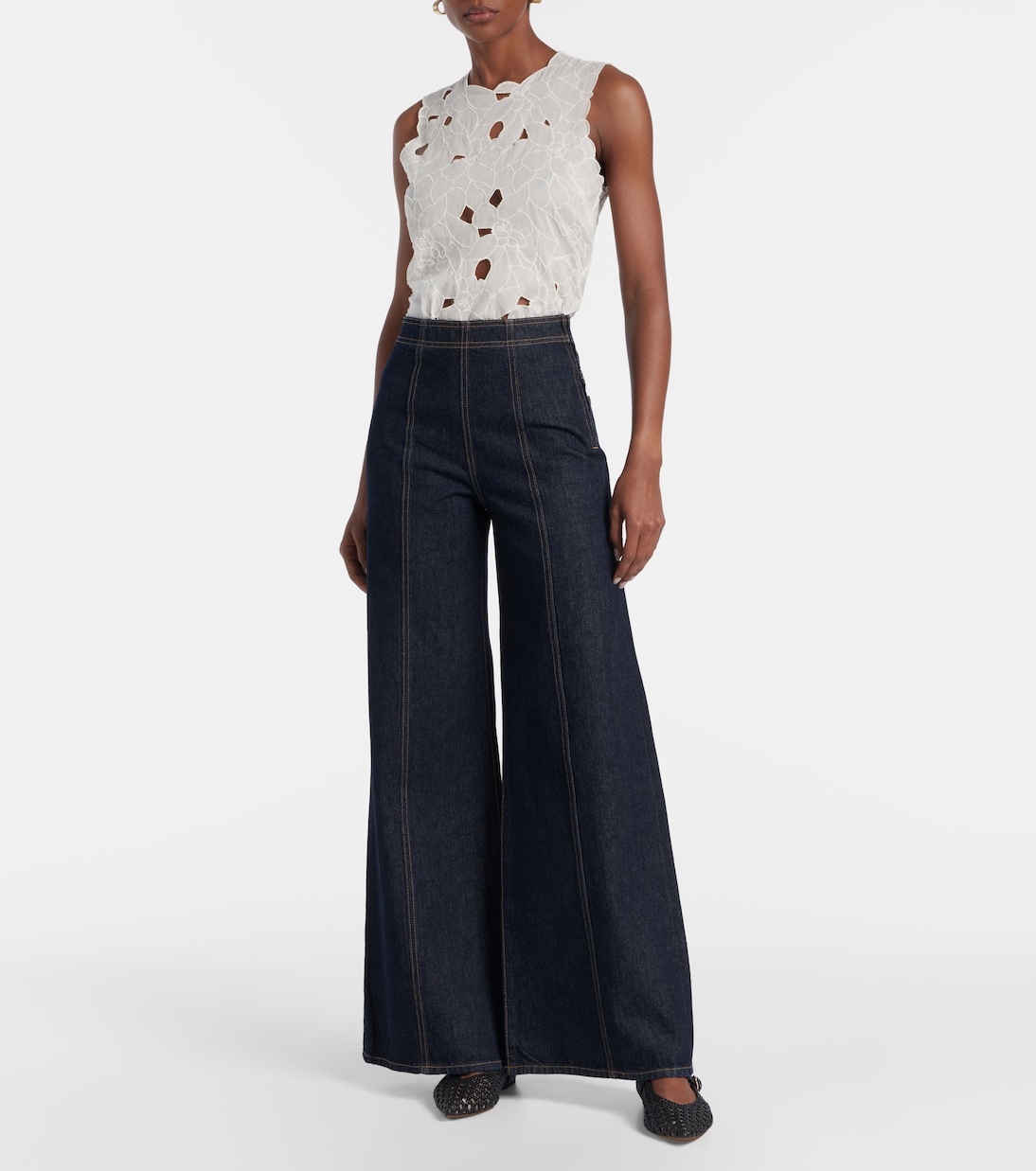 Bianca 하이라이즈 와이드 진 | Ulla Johnson