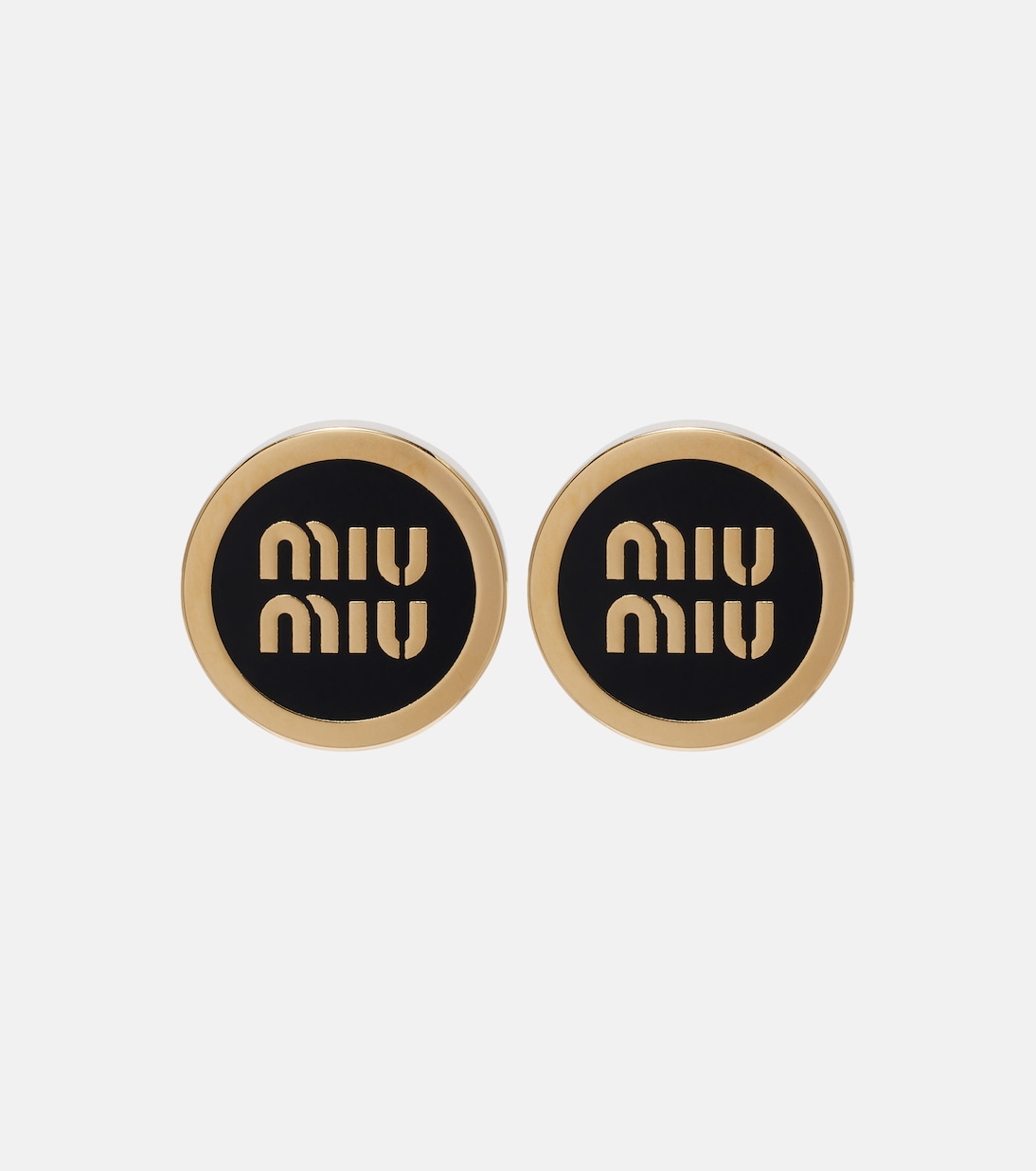 Pendientes de botón con logo | Miu Miu