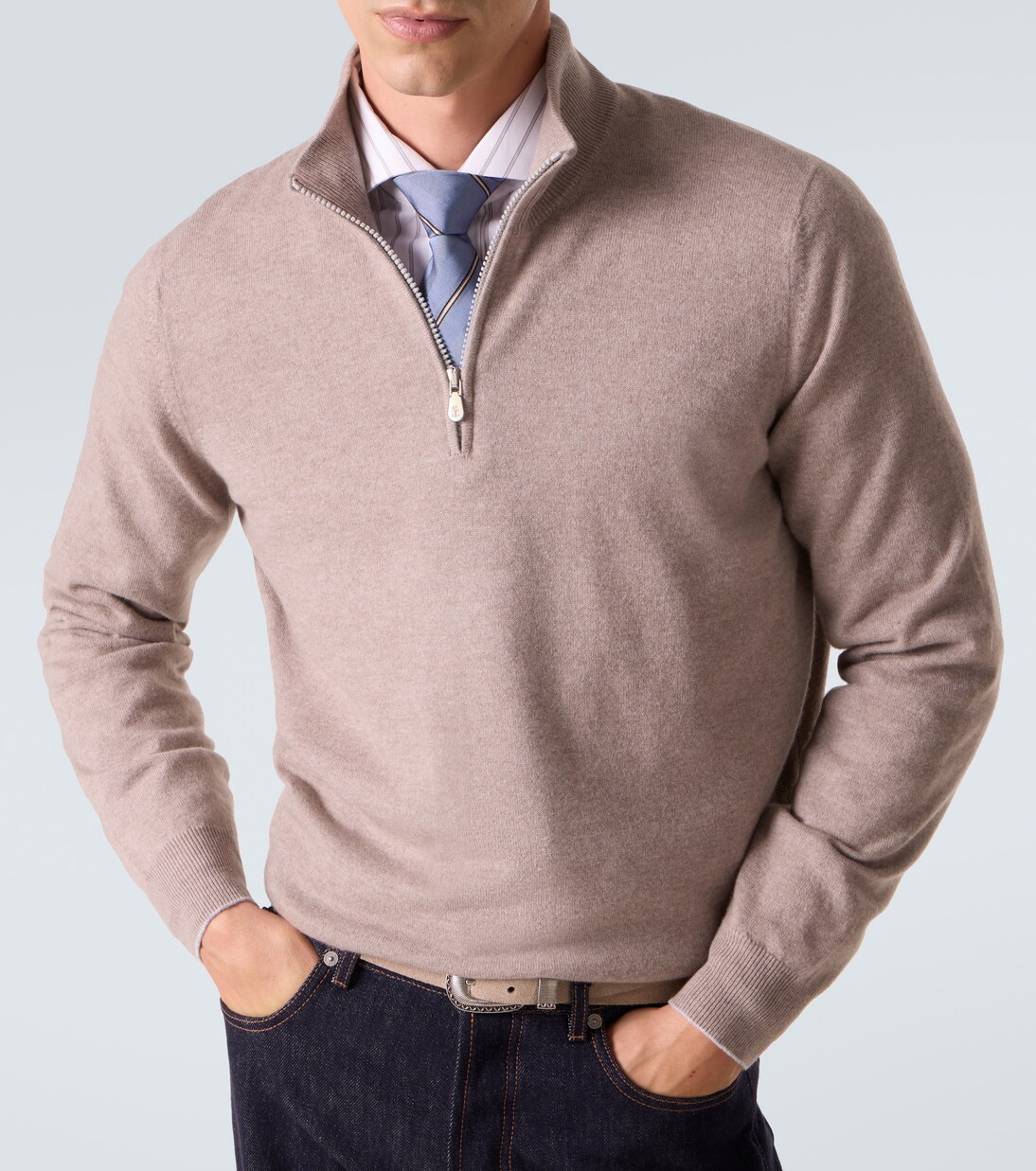 Cashmere half-zip sweater | Brunello Cucinelli