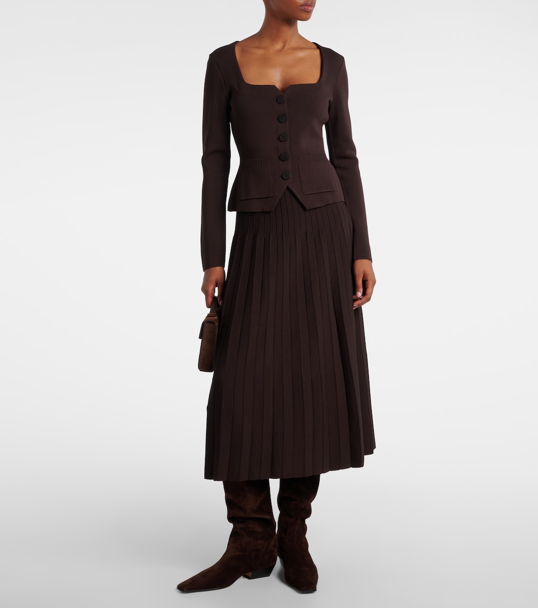 Lena pleated midi skirt | Staud