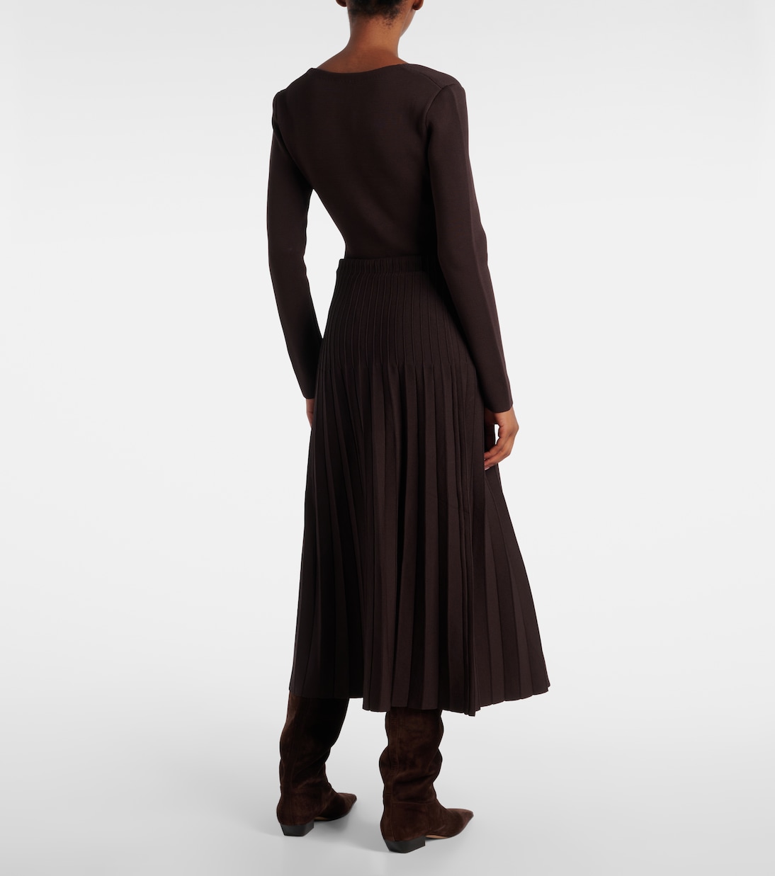 Lena pleated midi skirt | Staud