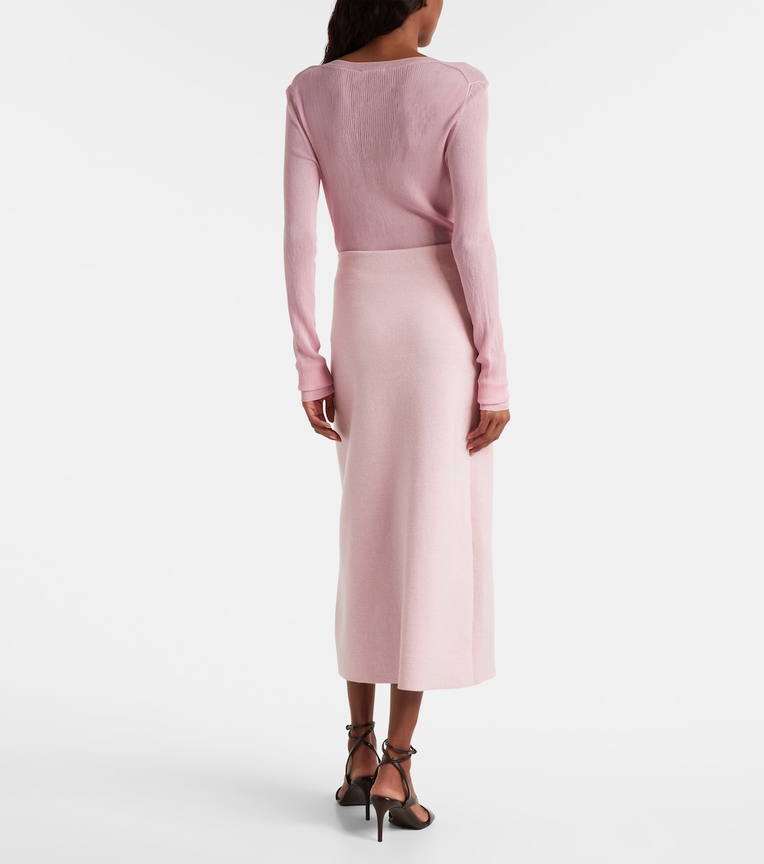 Gonna midi Patri in maglia di lana | Khaite