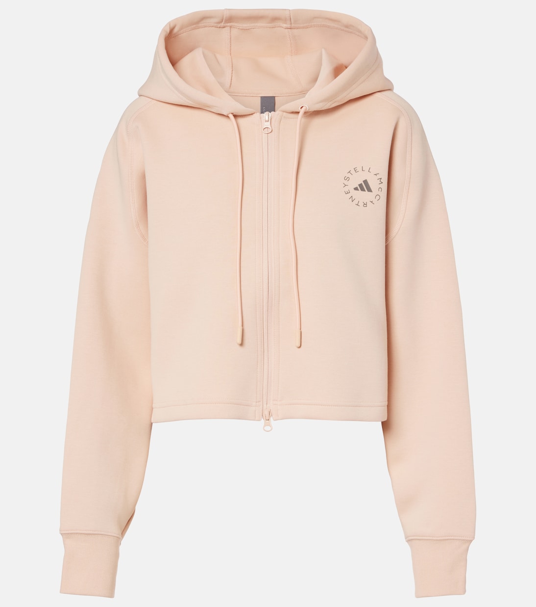 Cropped cotton-blend hoodie | Adidas by Stella McCartney