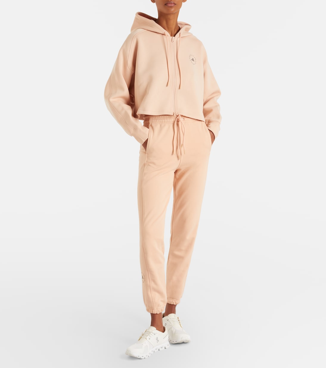 Cropped cotton-blend hoodie | Adidas by Stella McCartney