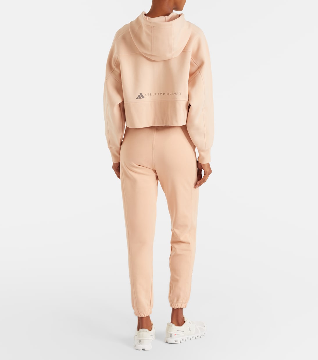 Cropped cotton-blend hoodie | Adidas by Stella McCartney