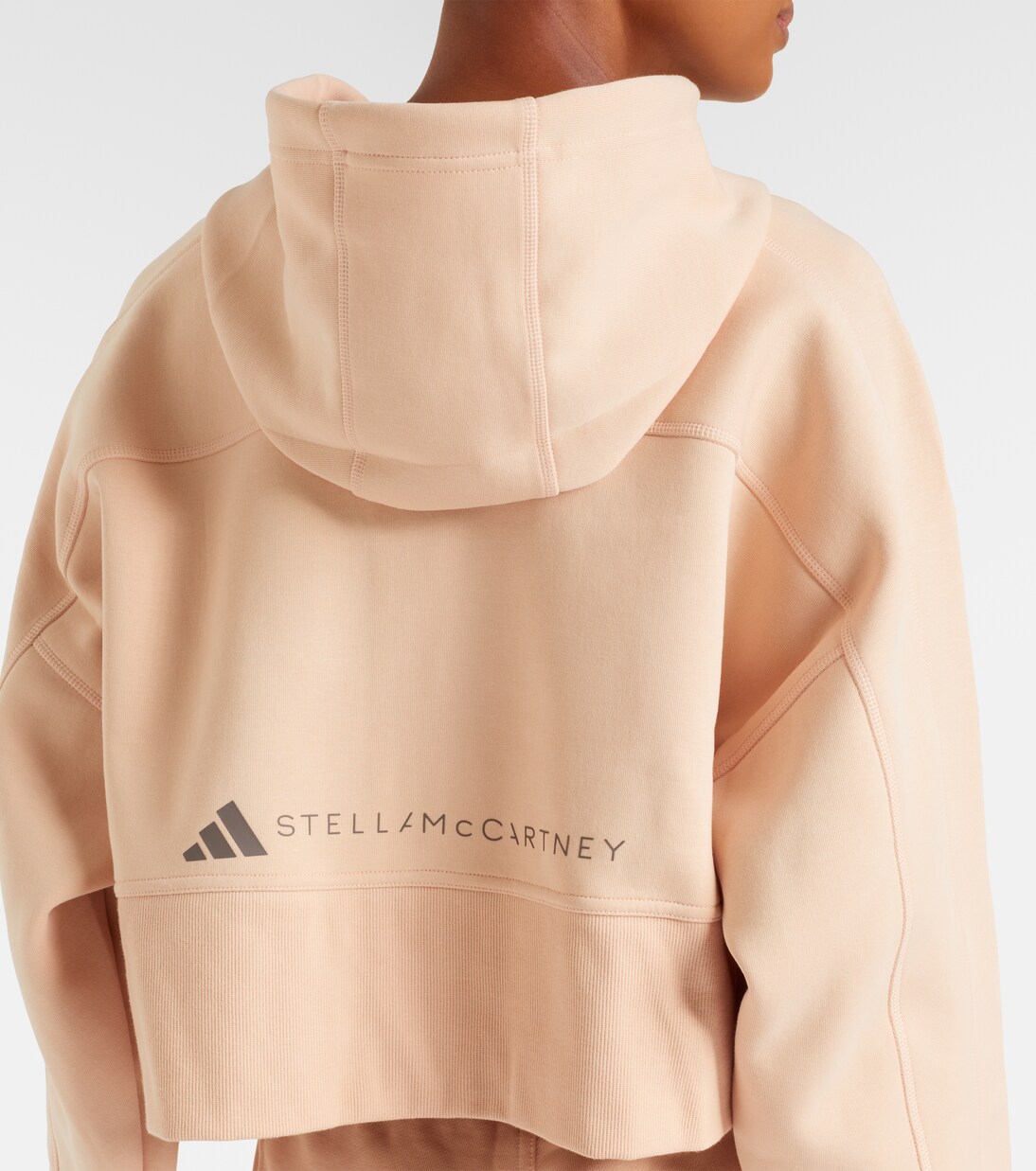 Cropped cotton-blend hoodie | Adidas by Stella McCartney