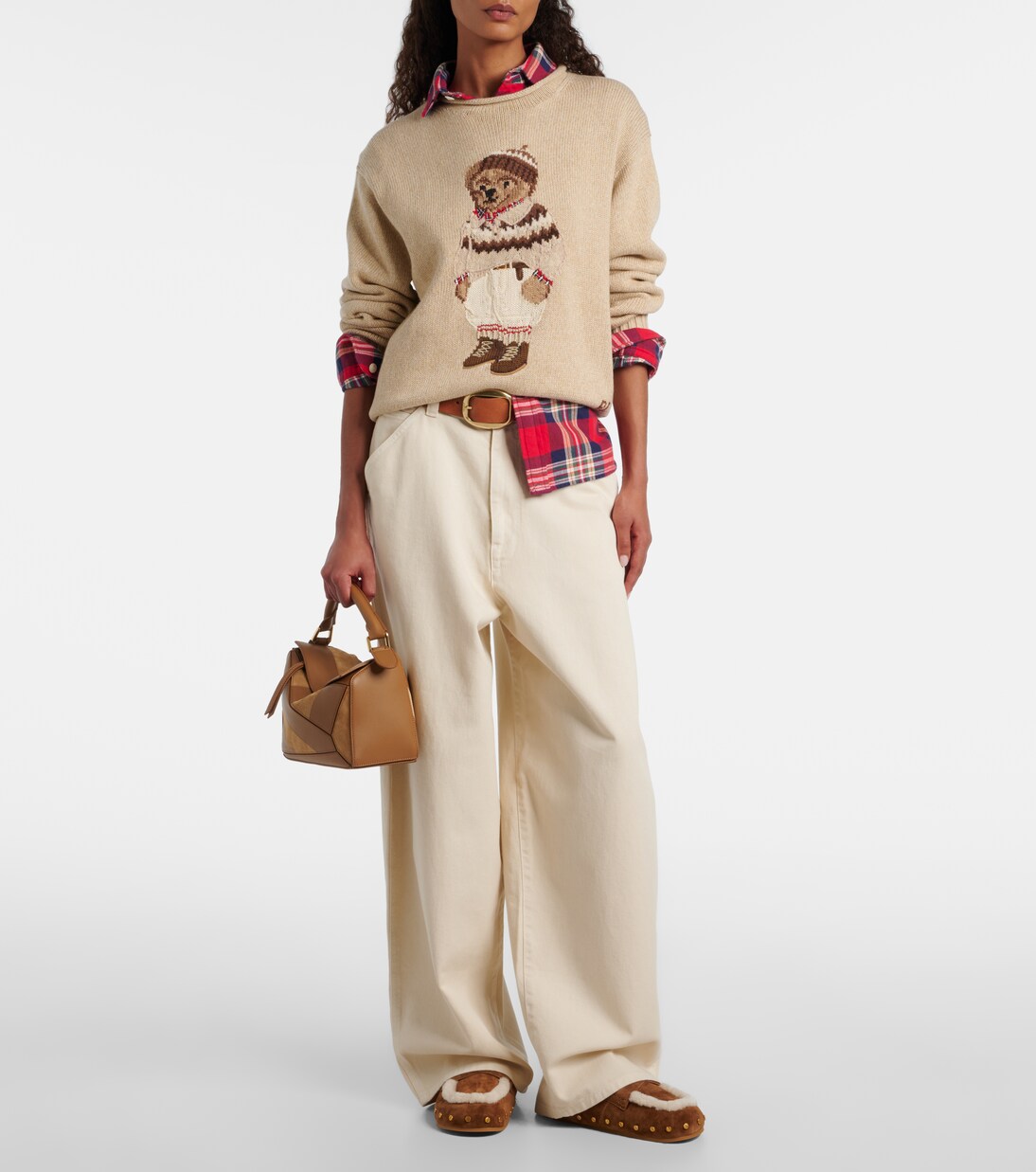 Polo Bear cotton and wool-blend sweater | Polo Ralph Lauren