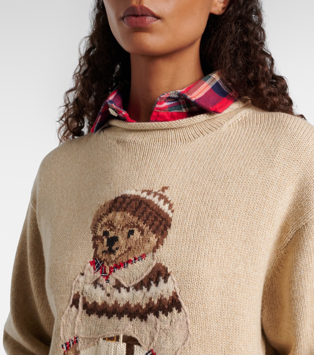 Polo Bear cotton and wool-blend sweater | Polo Ralph Lauren