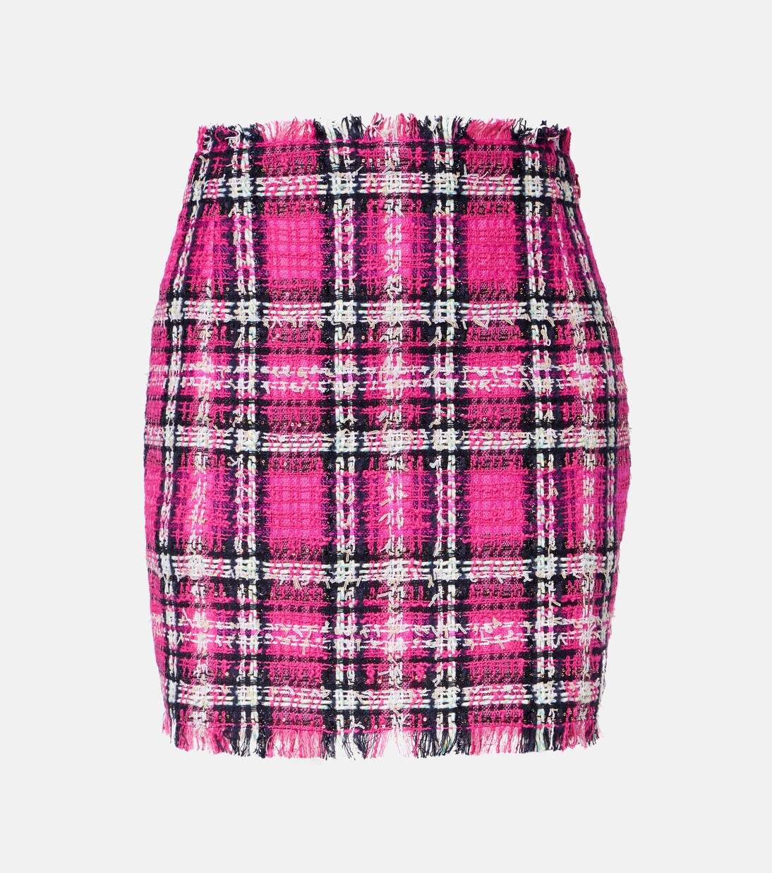 Mini-jupe en tweed de coton mélangé | Balmain