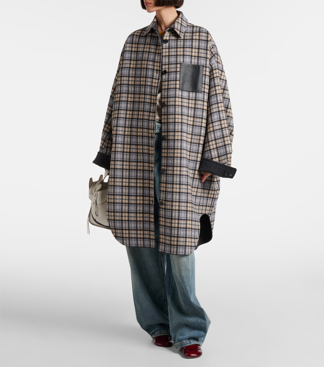 Reversible wool and cashmere coat | Loewe