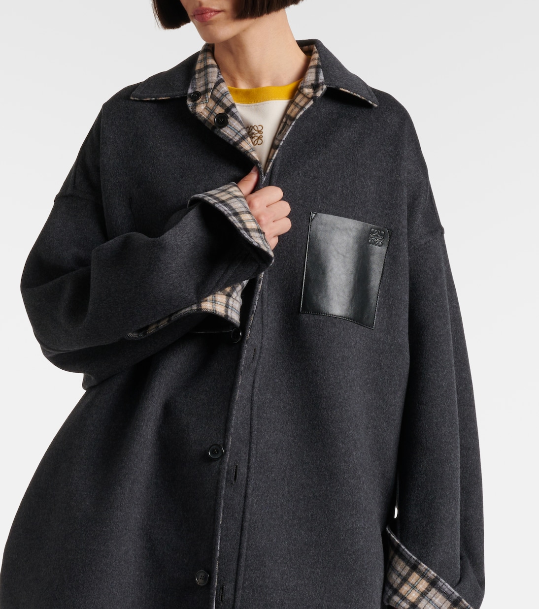 Reversible wool and cashmere coat | Loewe