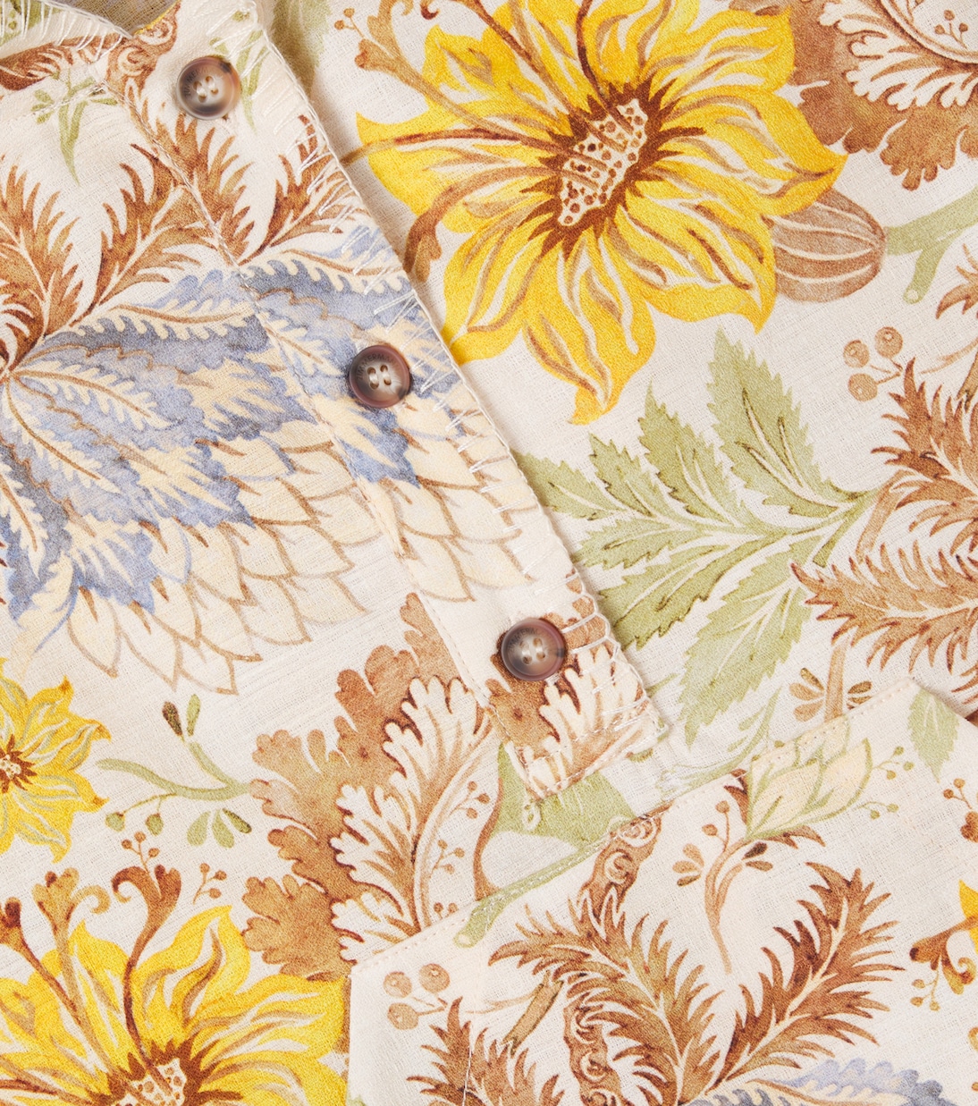 Floral hooded cotton top | Zimmermann Kids