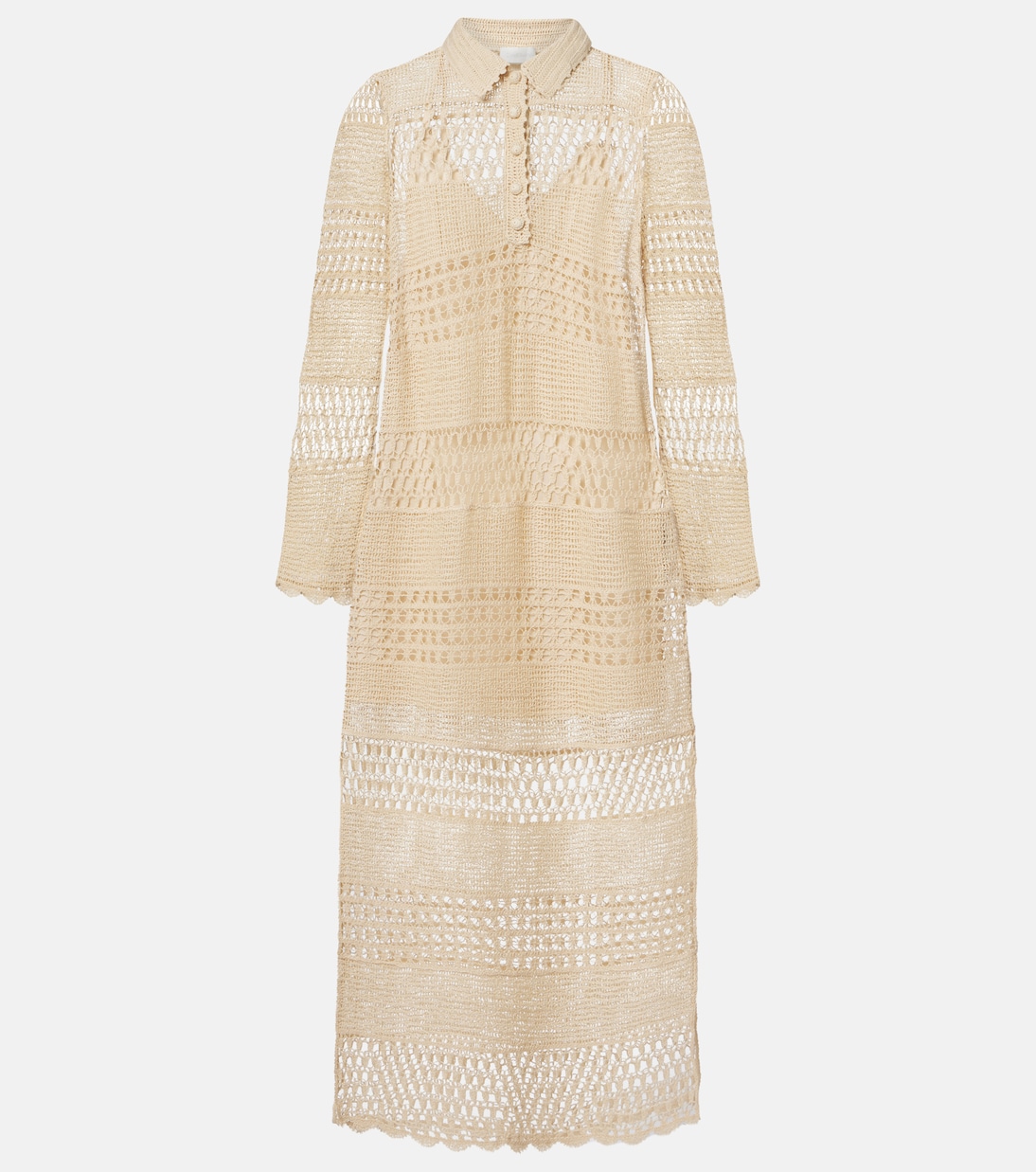 Wanderlust crochet cotton-blend midi dress | Zimmermann