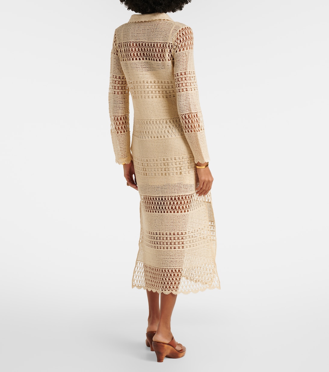 Wanderlust crochet cotton-blend midi dress | Zimmermann