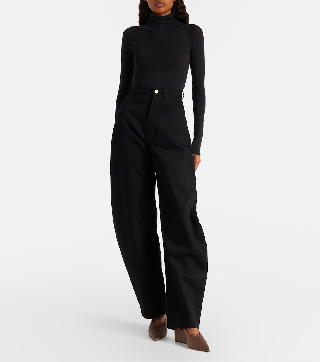 Cube 75 satin slingback wedges | Alaïa