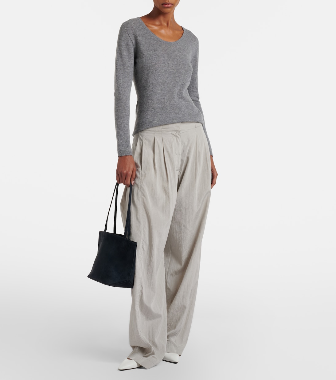 Park Edge Medium suede tote bag | The Row