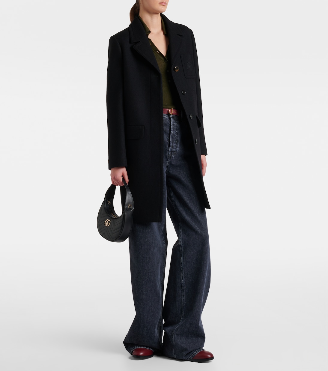 Bolso al hombro GG Marmont Small de piel | Gucci