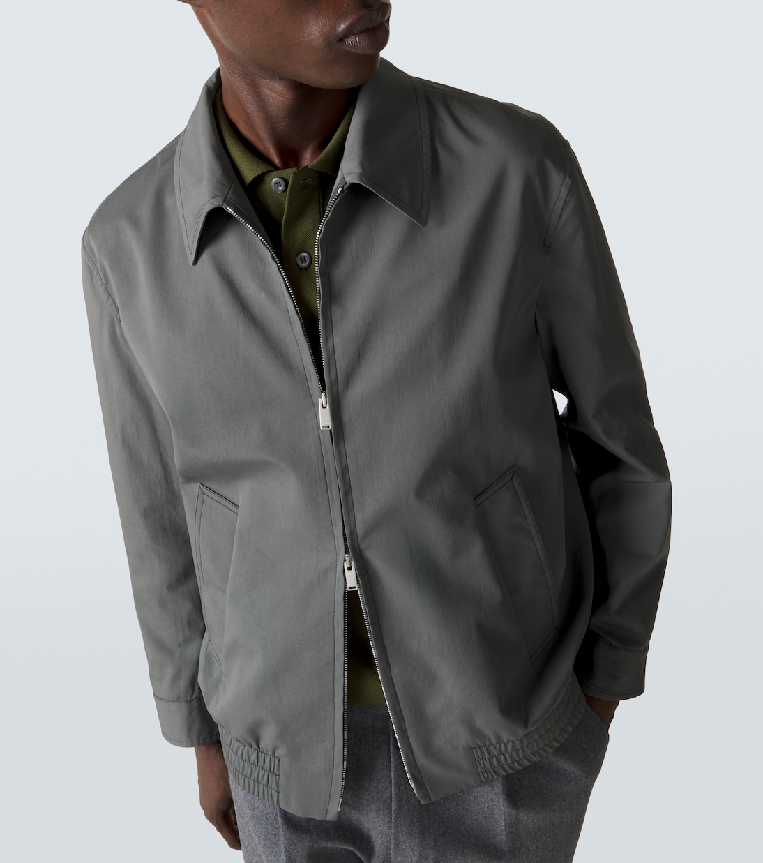 Cotton and silk blouson jacket  | Lardini
