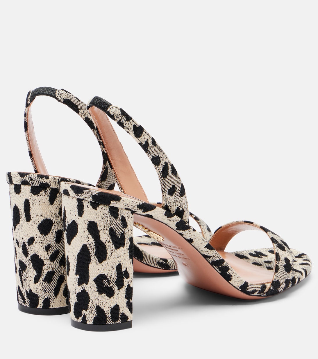 Slingback-Sandalen So Nude 85 aus Canvas | Aquazzura