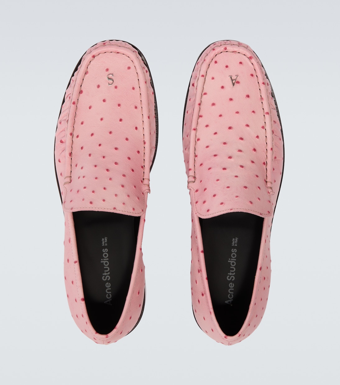 Ostrich-effect leather loafers | Acne Studios