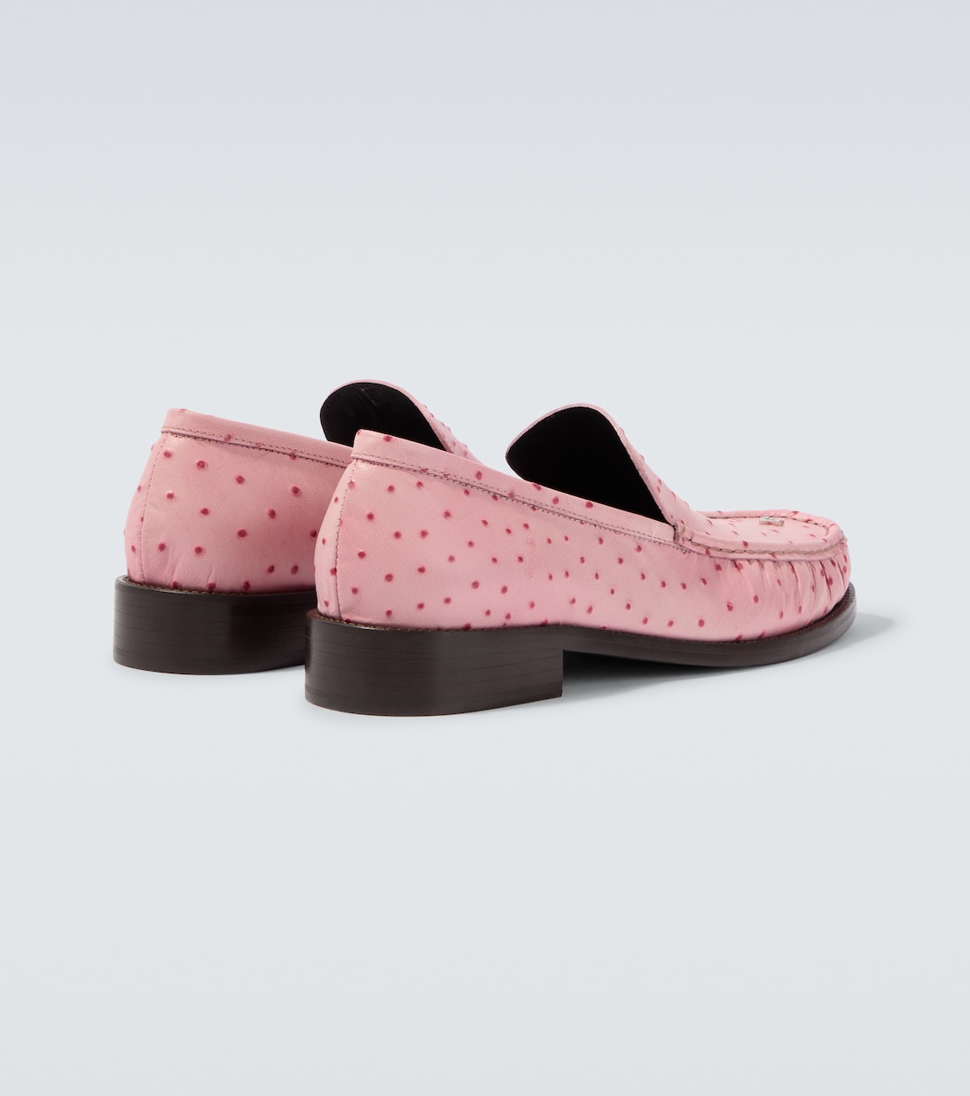 Ostrich-effect leather loafers | Acne Studios