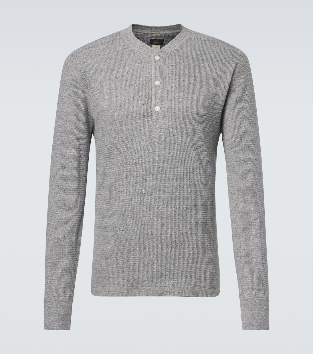 Waffle-knit cotton Henley shirt | RRL
