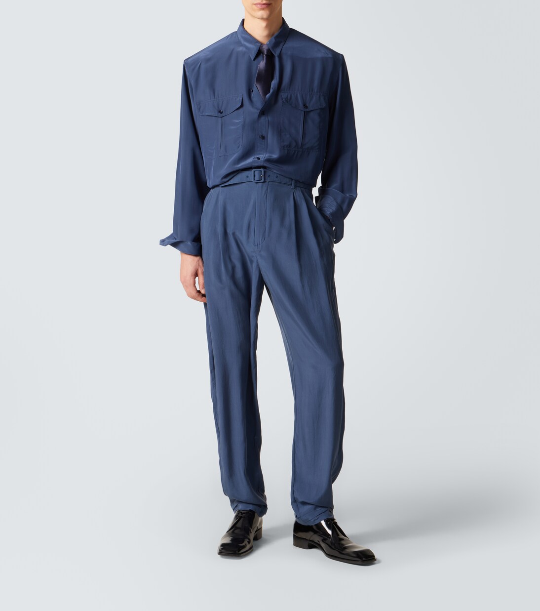 Silk habotai straight pants | Saint Laurent