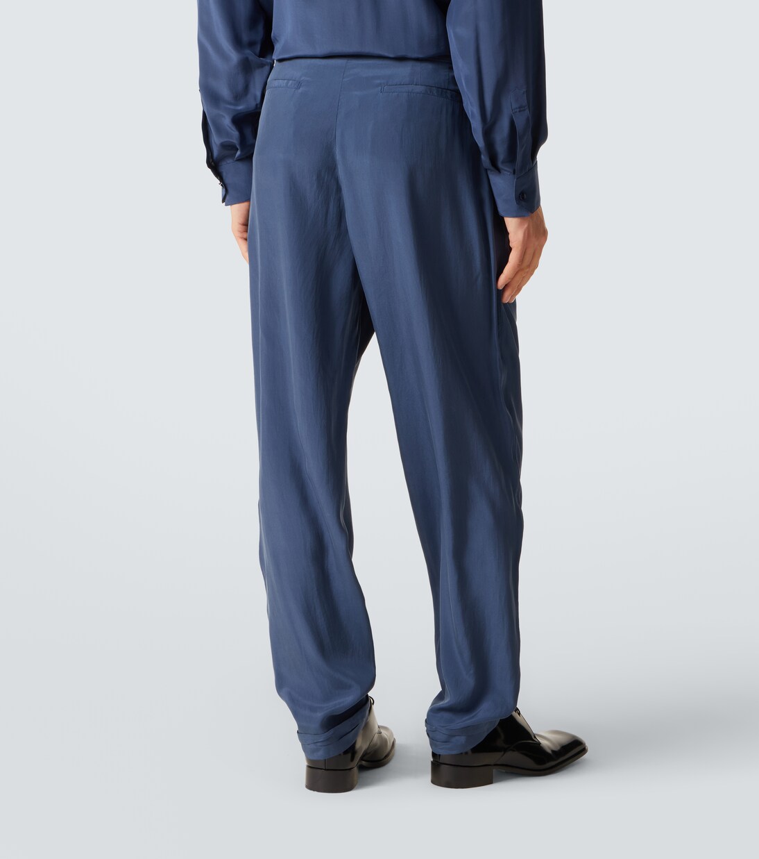 Silk habotai straight pants | Saint Laurent