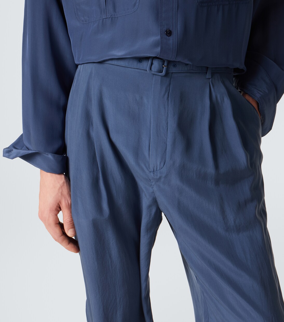 Silk habotai straight pants | Saint Laurent