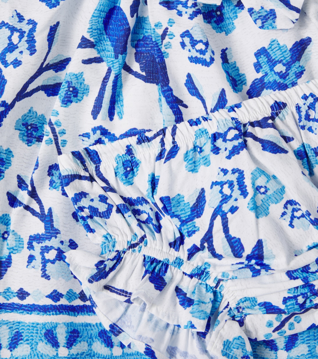 Baby printed smocked cotton dress and bloomers set | Fábula