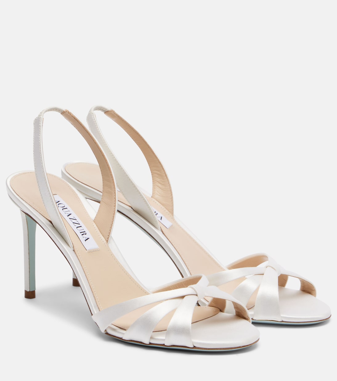 Sandales slingback Tati 85 en satin | Aquazzura