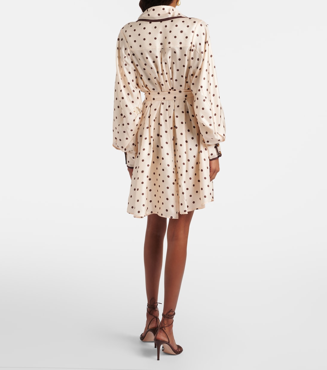 Belted polka-dot silk shirt dress | Zimmermann