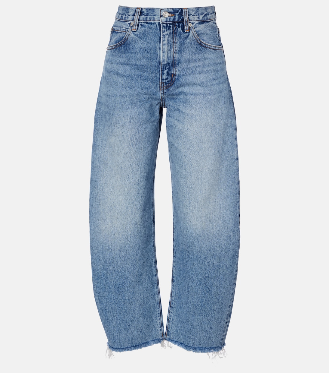 Bubble cropped barrel-leg jeans | Frame