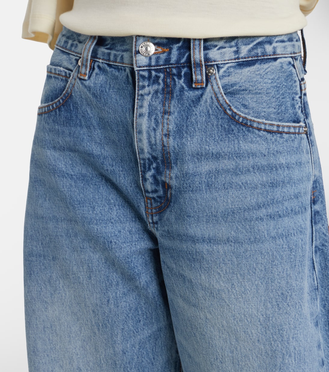 Bubble cropped barrel-leg jeans | Frame
