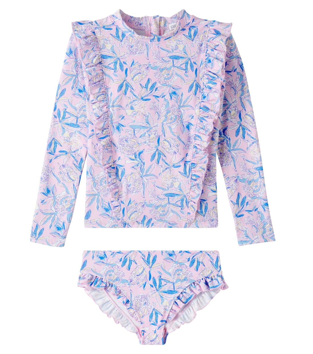 Yanika floral rashguard top and bikini bottoms set | Louise Misha