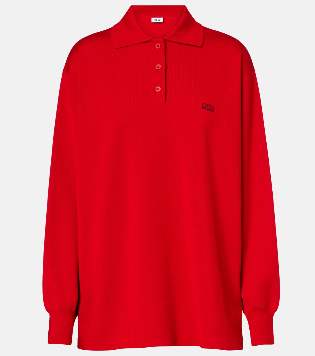 Double L cashmere-blend polo sweater | Loewe