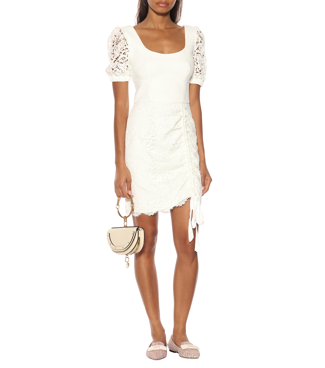 Vestido corto Le Saint de encaje | Rebecca Vallance