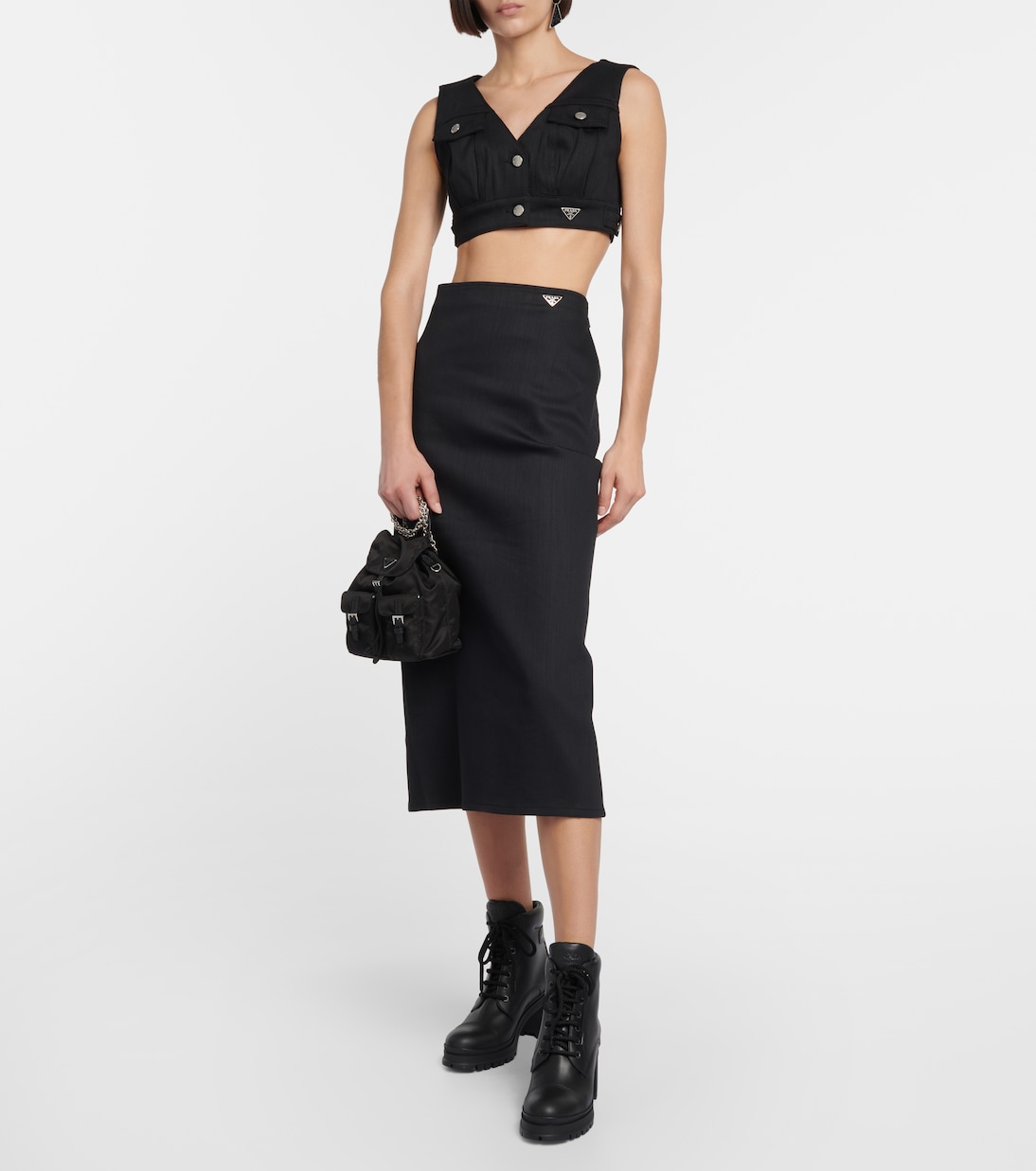 Schnürstiefel aus Leder | Prada