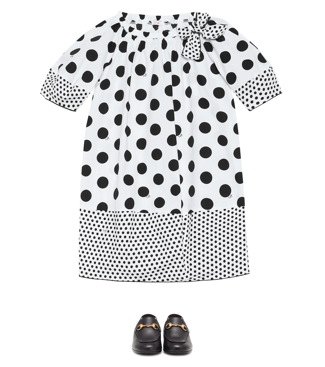 Kleid mit Polka-Dots aus Baumwolle | Il Gufo
