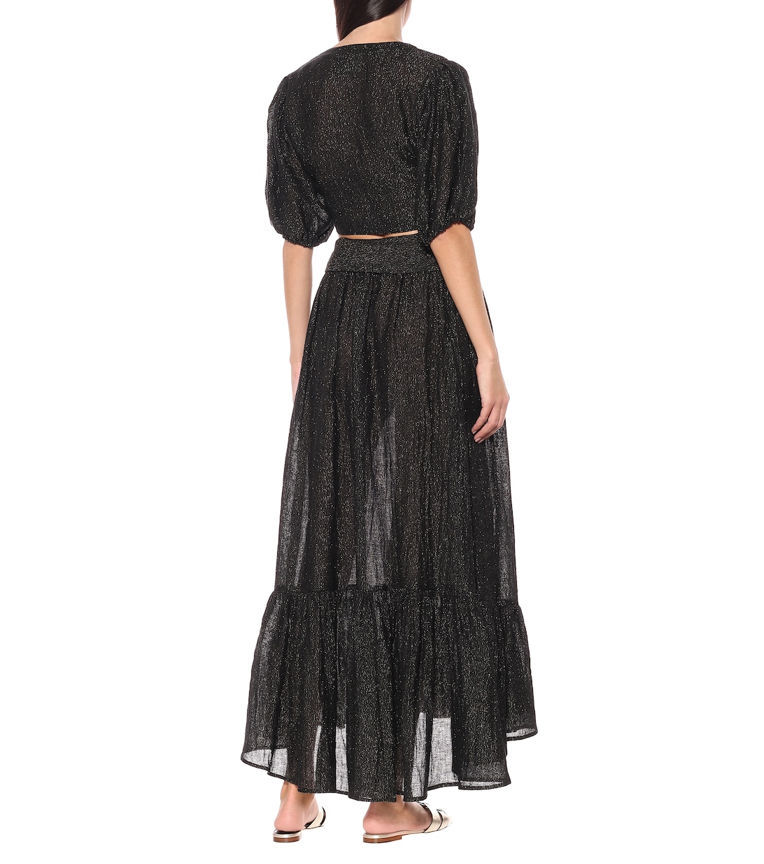 Nicole linen-blend gauze midi skirt | Lisa Marie Fernandez