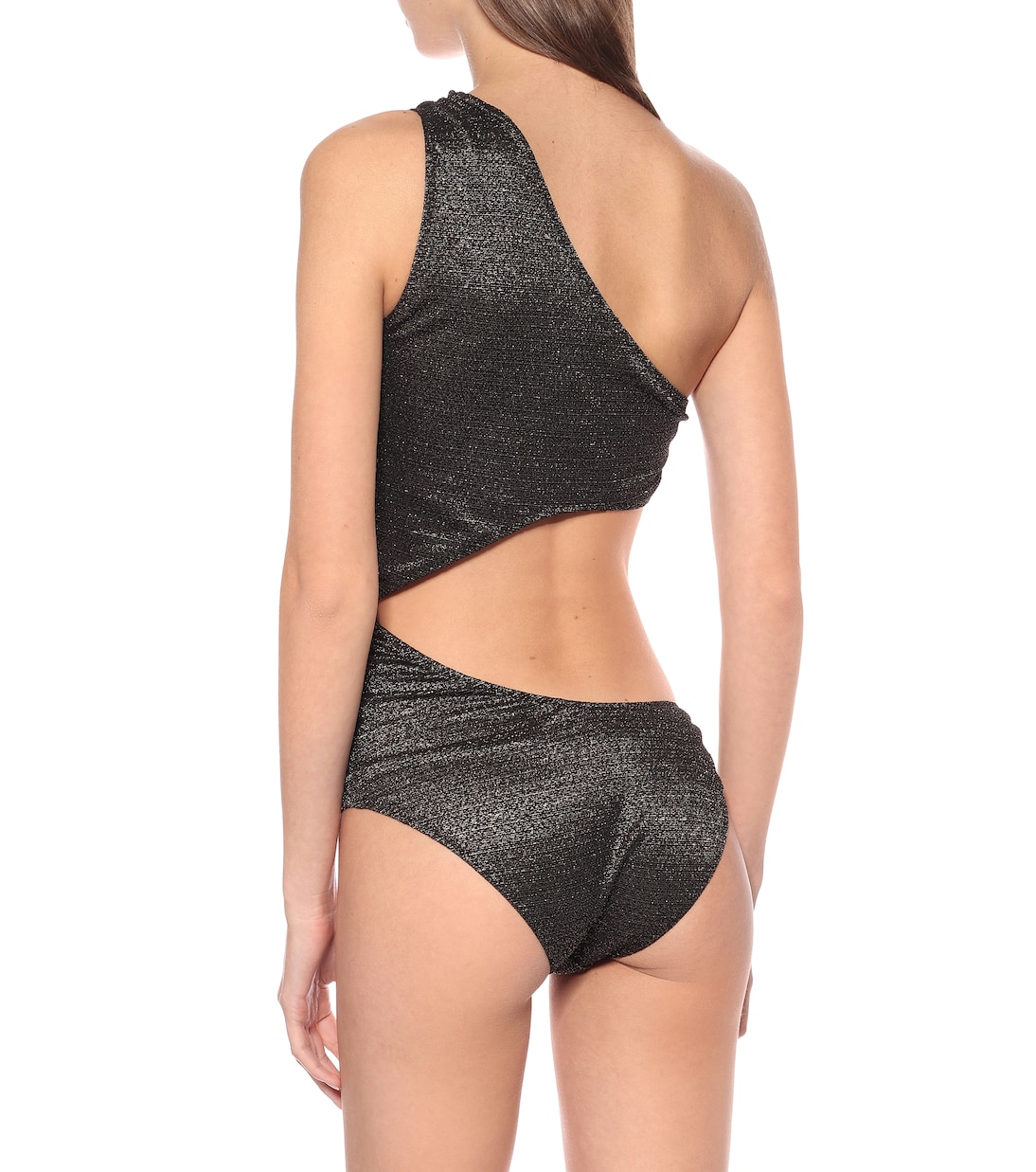 Costume monospalla Eugenie in lamé | Lisa Marie Fernandez