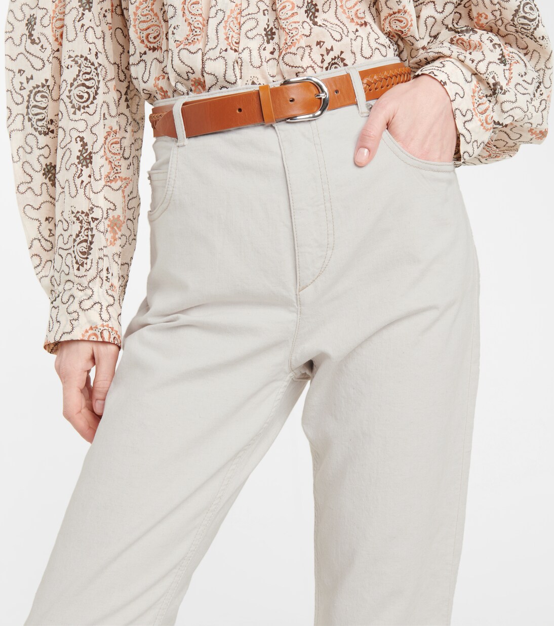 Jeans rectos Lanea de tiro alto | Marant Etoile