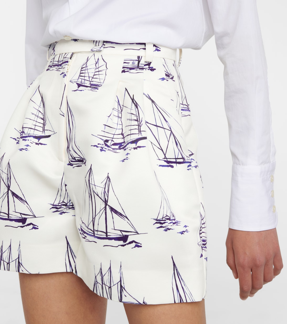 Shorts Elliott a stampa in taffetà | Emilia Wickstead