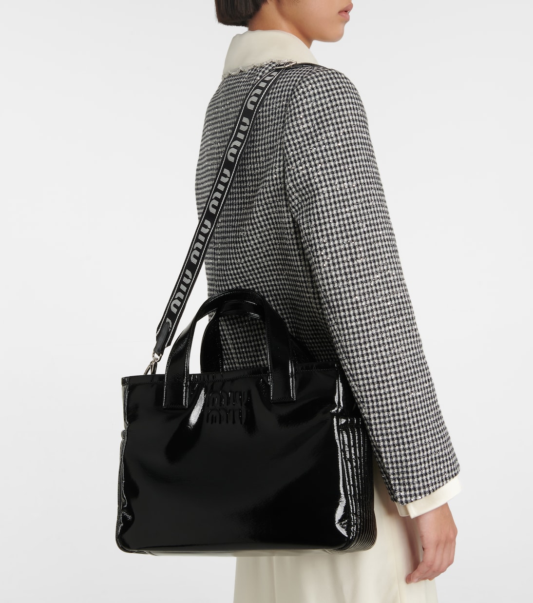 Shopper Large in ciré | Miu Miu
