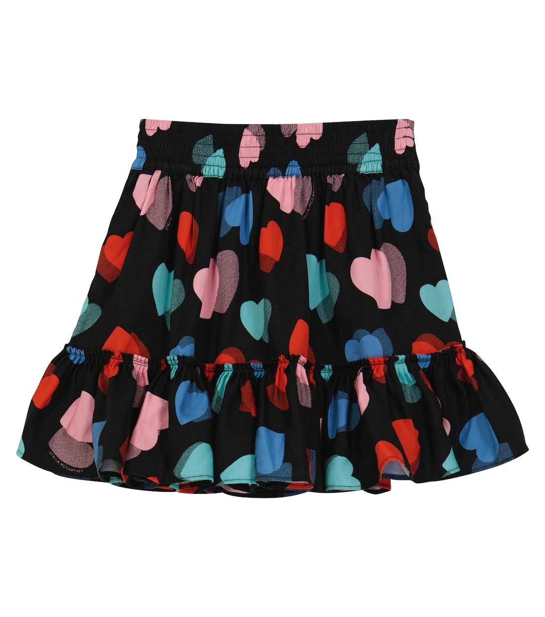 Falda de sarga con print de corazones | Stella McCartney Kids