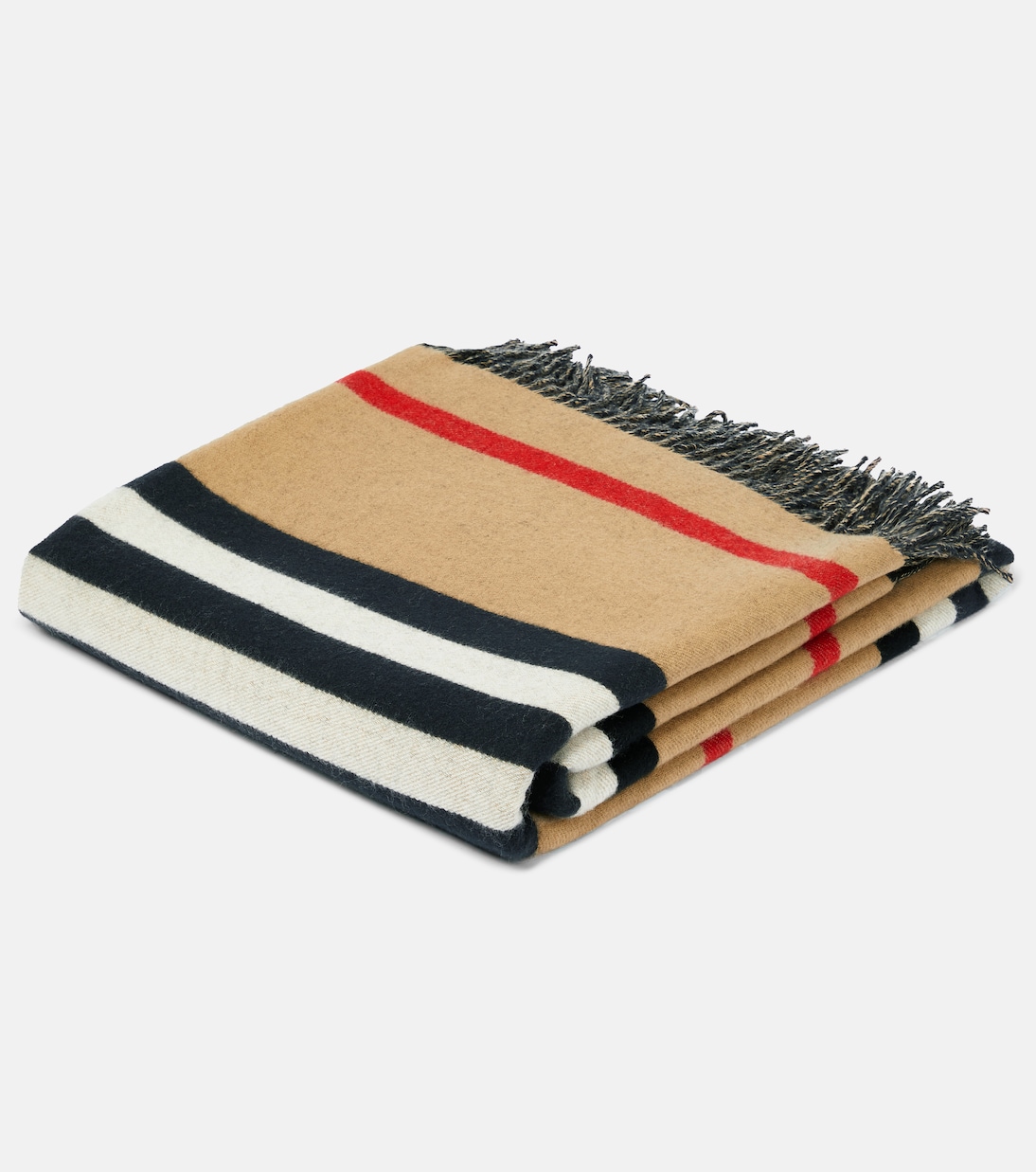 Icon Stripe cashmere and wool blanket | Burberry