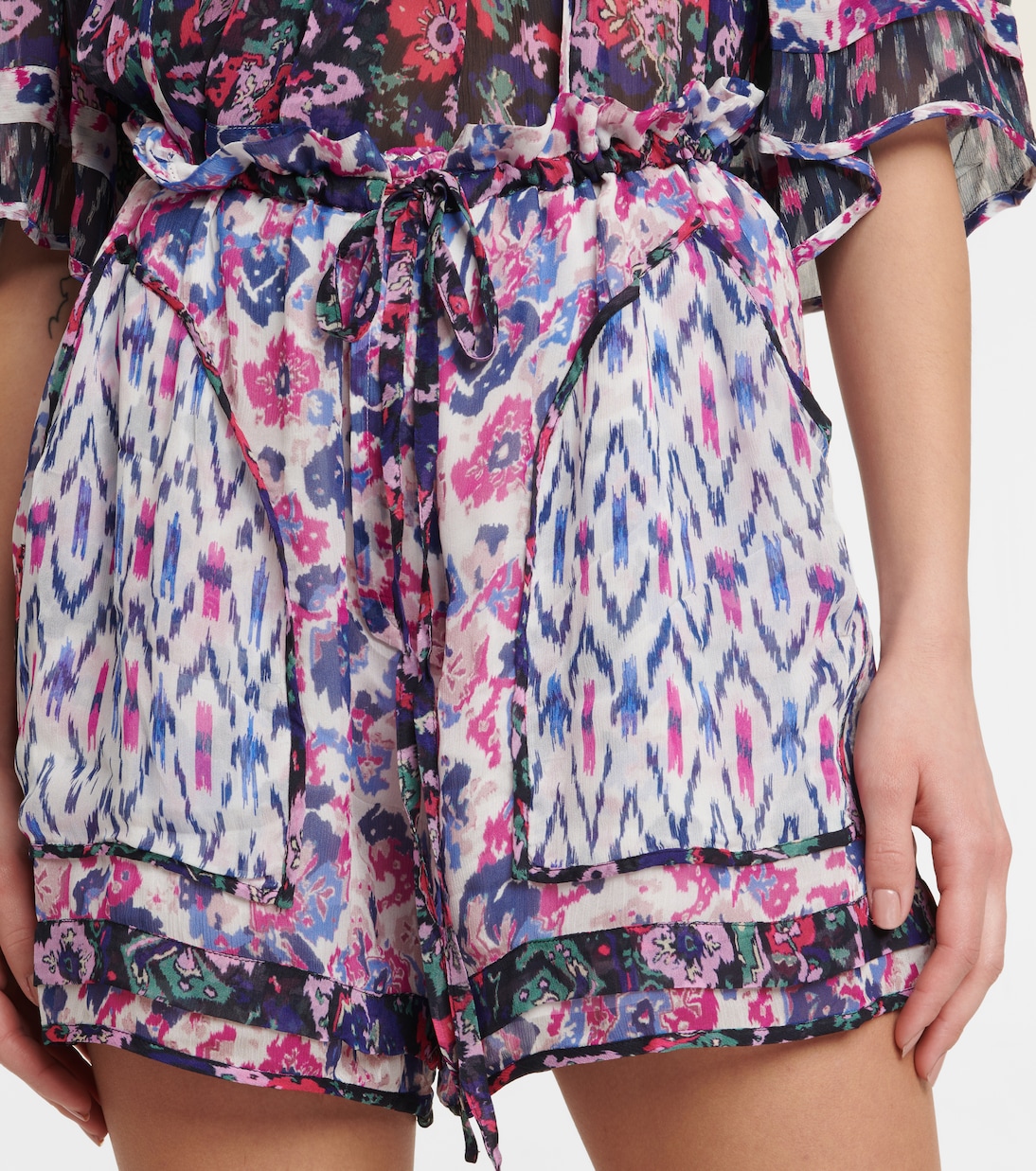 Shorts Riolmy in georgette con stampa | Marant Etoile