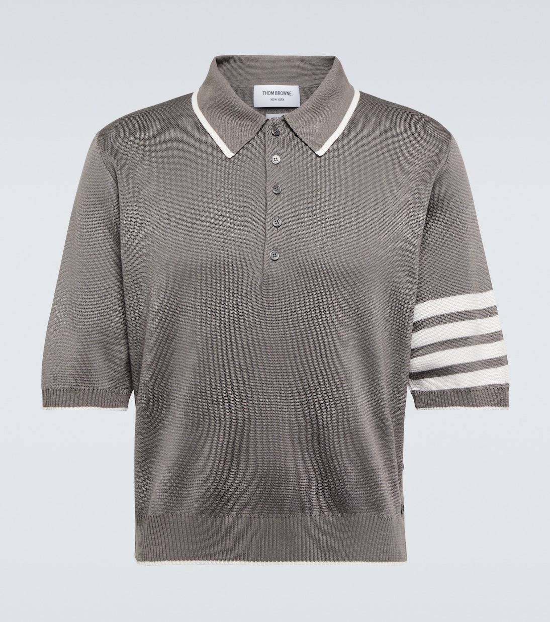 Polo 4-Bar de seda y algodón | Thom Browne