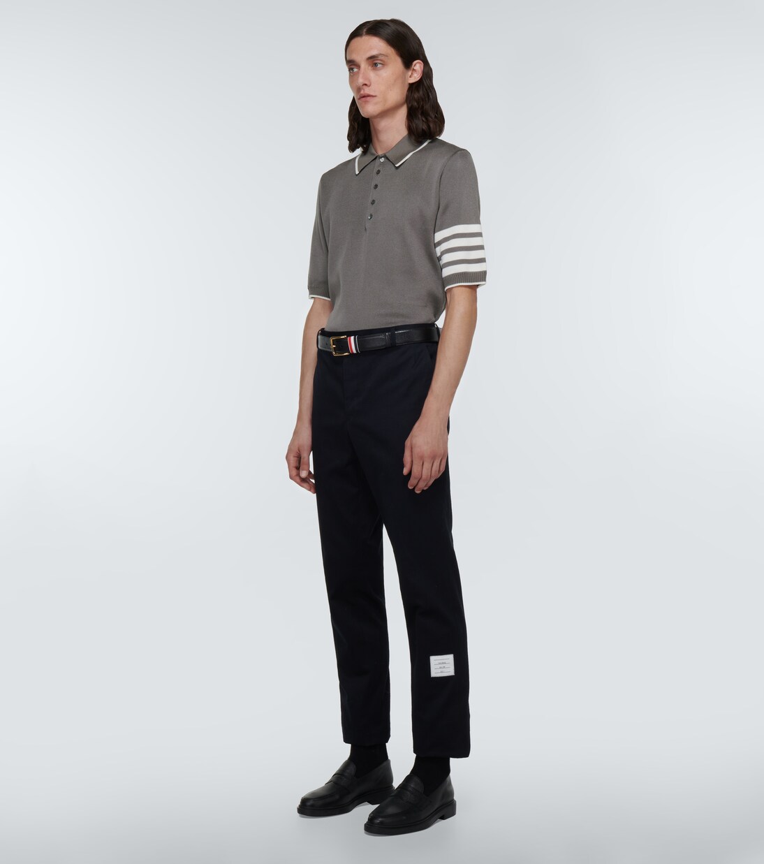 Polo 4-Bar de seda y algodón | Thom Browne