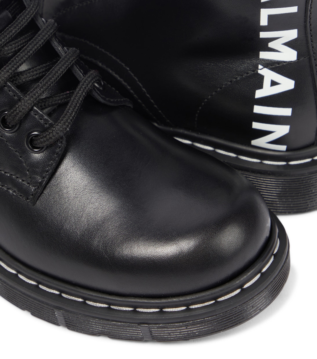 Botines de piel con cordones | Balmain Kids